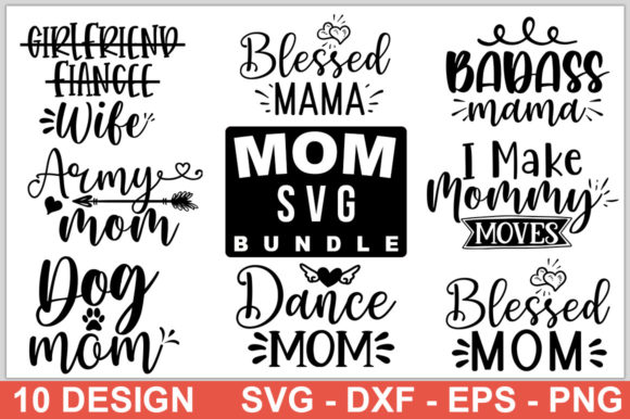 Mom Quotes Design SVG Bundle for Real Embroidery Use